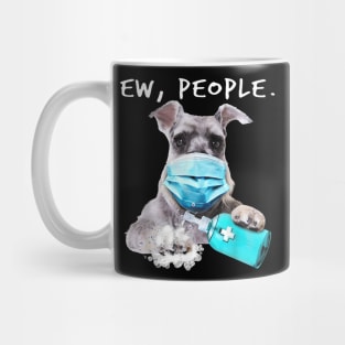 Miniature Schnauzer Ew People Dog Wearing A Face Mask Mug